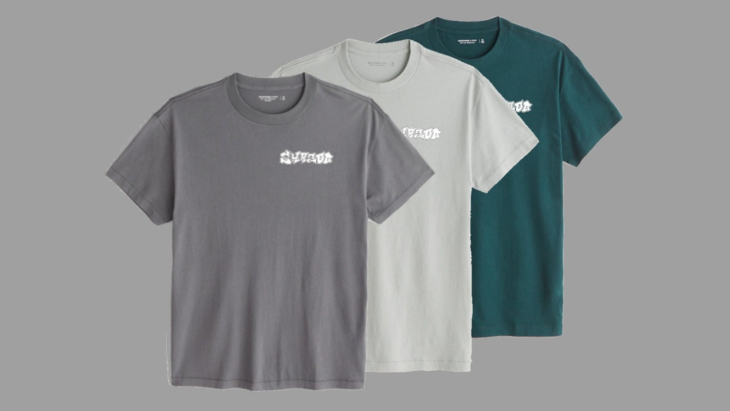 Dark grey, Grey, Green tee bundle