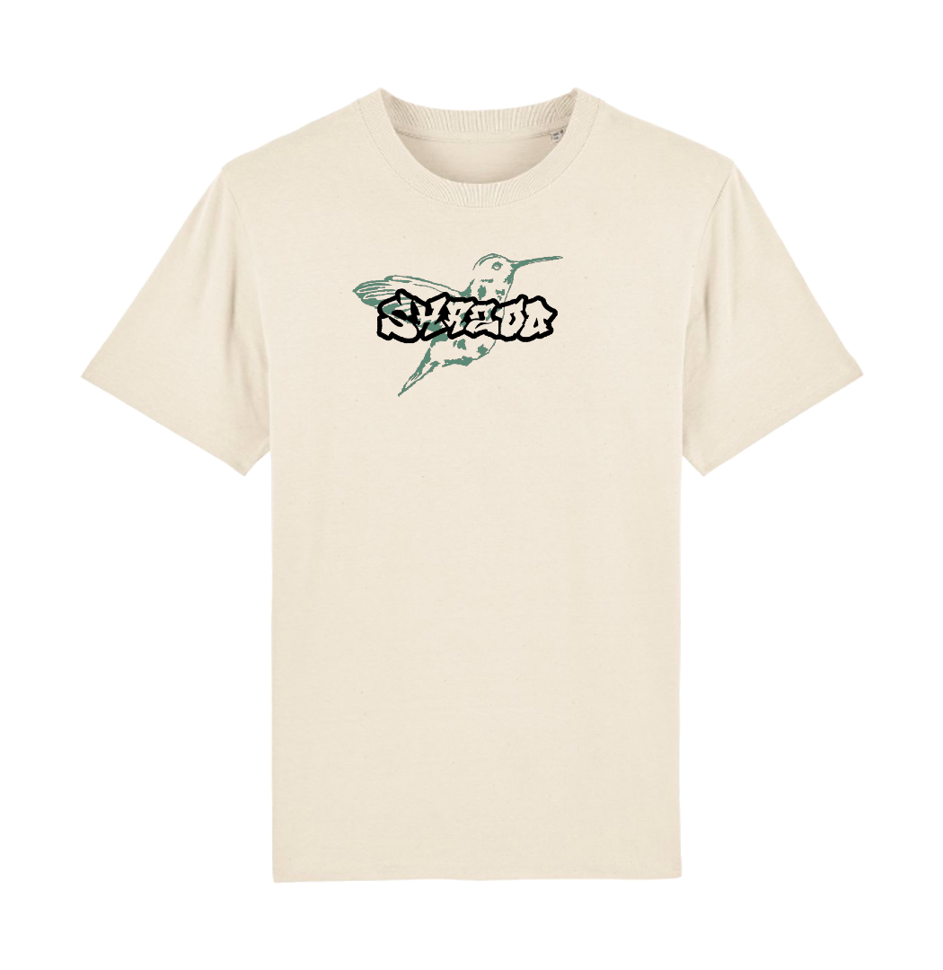 Green hummingbird tee